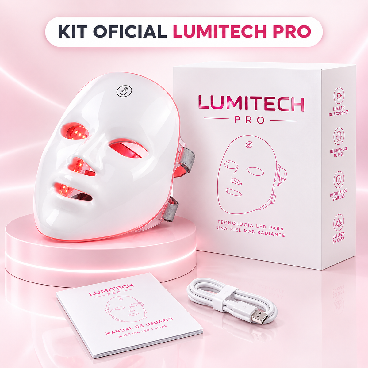 Lumitech Pro - Mascarilla Facial LED
